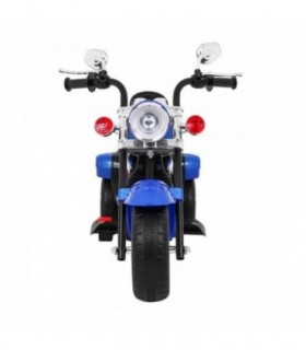 Moto électrique 6V NightBike Chopper Bleue