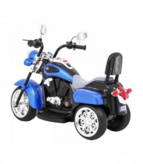 Moto électrique 6V NightBike Chopper Bleue