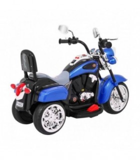 Moto électrique 6V NightBike Chopper Bleue