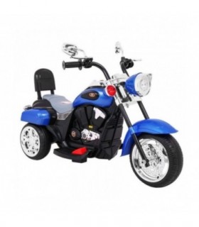 Moto électrique 6V NightBike Chopper Bleue