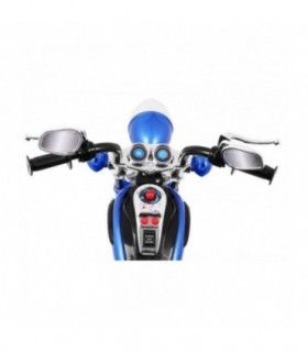 Moto électrique 6V NightBike Chopper Bleue