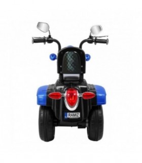 Moto électrique 6V NightBike Chopper Bleue