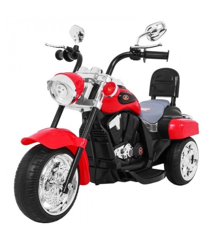 Moto électrique 6V NightBike Chopper Rouge