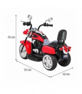 Moto électrique 6V NightBike Chopper Rouge