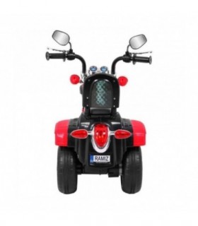 Moto électrique 6V NightBike Chopper Rouge
