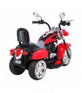 Moto électrique 6V NightBike Chopper Rouge