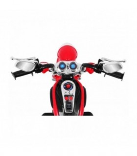 Moto électrique 6V NightBike Chopper Rouge