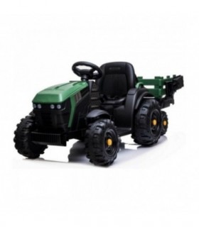 Tracteur avec remorque 12 Volts BDM0925 Vert - Pack Luxe