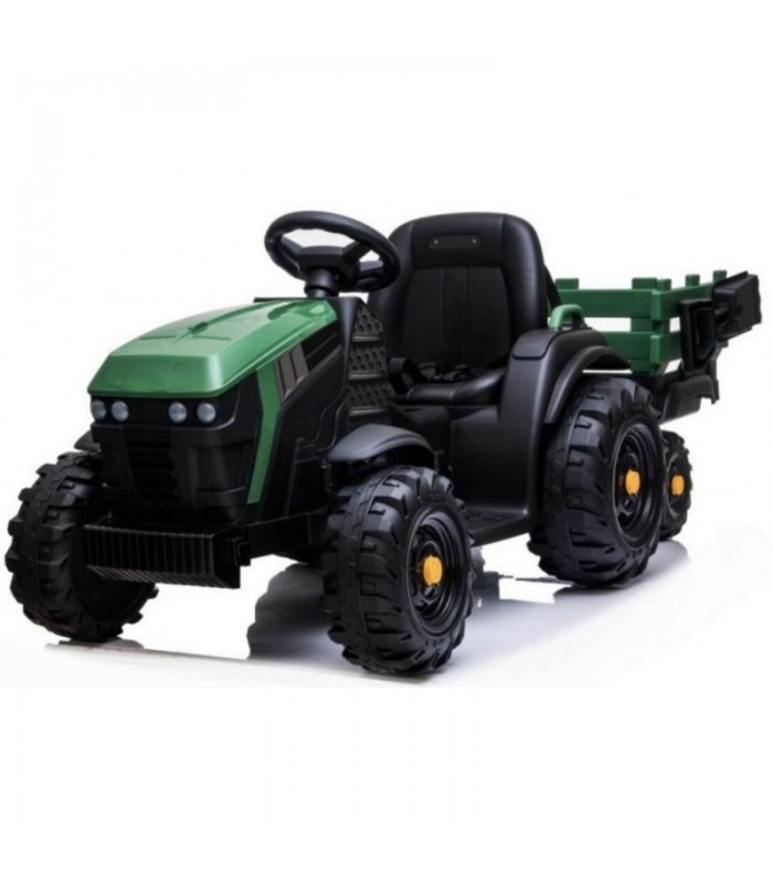 Tracteur avec remorque 12 Volts BDM0925 Vert - Pack Luxe