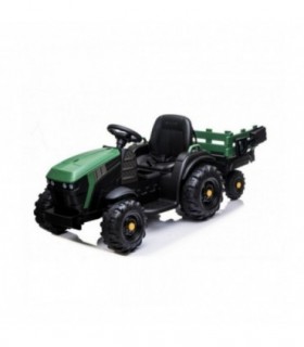 Tracteur avec remorque 12 Volts BDM0925 Vert - Pack Luxe