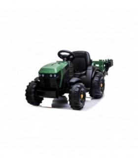 Tracteur avec remorque 12 Volts BDM0925 Vert - Pack Luxe