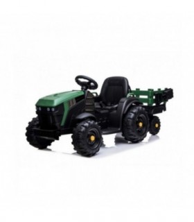 Tracteur avec remorque 12 Volts BDM0925 Vert - Pack Luxe
