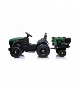 Tracteur avec remorque 12 Volts BDM0925 Vert - Pack Luxe