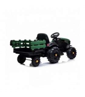 Tracteur avec remorque 12 Volts BDM0925 Vert - Pack Luxe