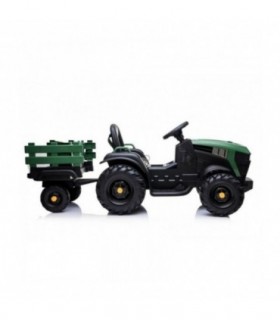 Tracteur avec remorque 12 Volts BDM0925 Vert - Pack Luxe