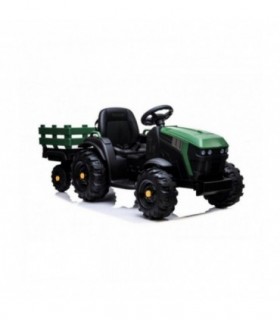 Tracteur avec remorque 12 Volts BDM0925 Vert - Pack Luxe