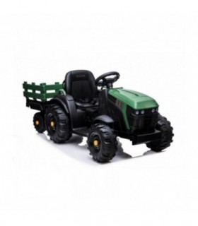Tracteur avec remorque 12 Volts BDM0925 Vert - Pack Luxe