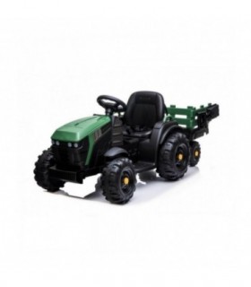 Tracteur avec remorque 12 Volts BDM0925 Vert - Pack Luxe