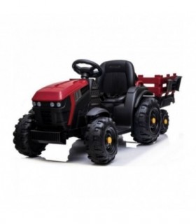 Tracteur avec remorque 12 Volts BDM0925 Rouge - Pack Luxe