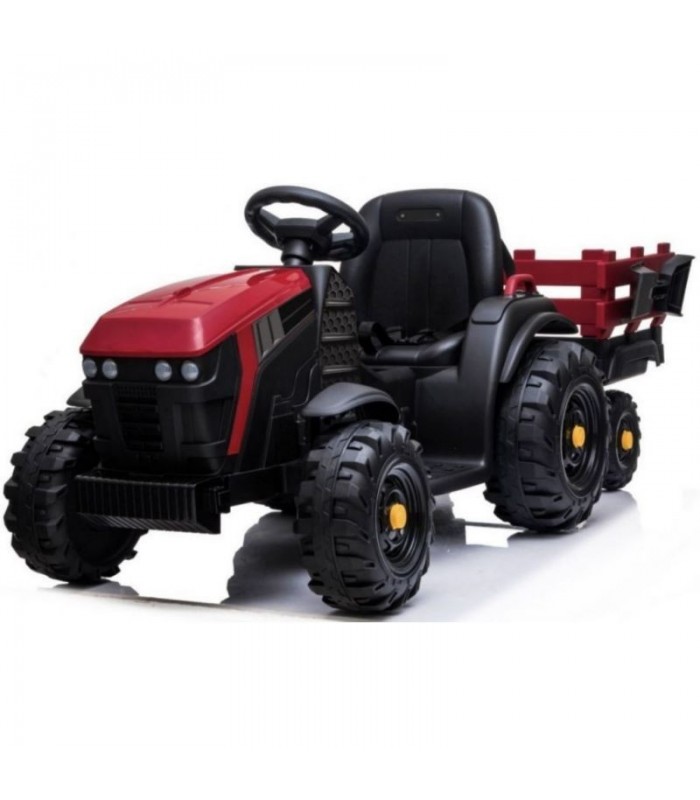 Tracteur avec remorque 12 Volts BDM0925 Rouge - Pack Luxe
