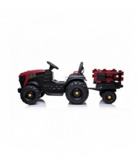 Tracteur avec remorque 12 Volts BDM0925 Rouge - Pack Luxe