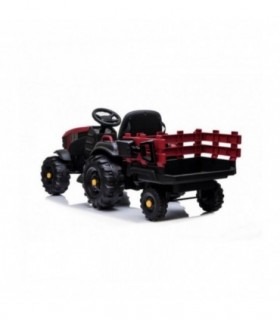 Tracteur avec remorque 12 Volts BDM0925 Rouge - Pack Luxe