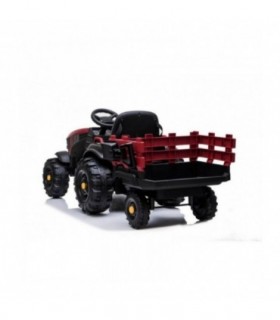 Tracteur avec remorque 12 Volts BDM0925 Rouge - Pack Luxe