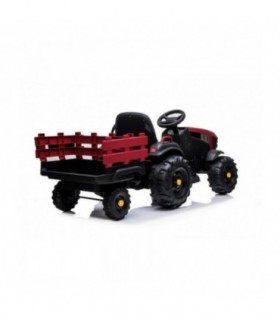 Tracteur avec remorque 12 Volts BDM0925 Rouge - Pack Luxe