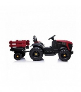 Tracteur avec remorque 12 Volts BDM0925 Rouge - Pack Luxe