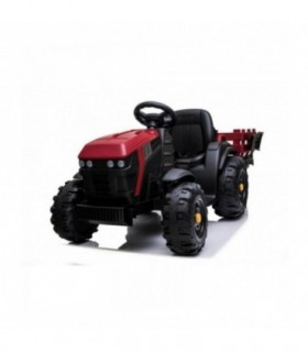 Tracteur avec remorque 12 Volts BDM0925 Rouge - Pack Luxe