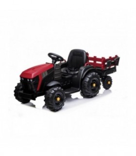 Tracteur avec remorque 12 Volts BDM0925 Rouge - Pack Luxe