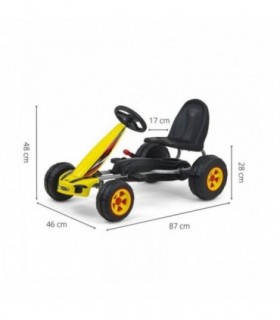 Kart à pédale Milly Mally Viper Jaune