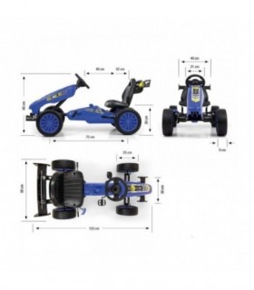 Kart à pédale Milly Mally Rocket Bleu