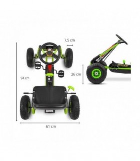 Kart à pédales Milly Mally Thor Vert