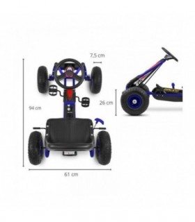 Kart à pédales Milly Mally Thor Bleu
