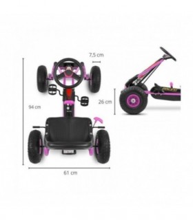 Kart à pédales Milly Mally Thor Rose