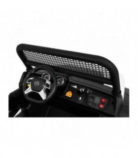 Voiture électrique 2 places 12V Mercedes Unimog Blanche - Pack Luxe