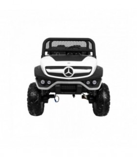Voiture électrique 2 places 12V Mercedes Unimog Blanche - Pack Luxe