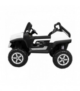 Voiture électrique 2 places 12V Mercedes Unimog Blanche - Pack Luxe