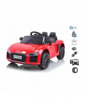 Audi r8 small electrique enfant rouge sous licence d'origine