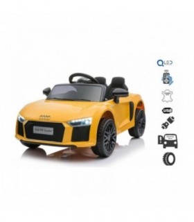 Audi r8 small electrique enfant jaune sous licence d'origine