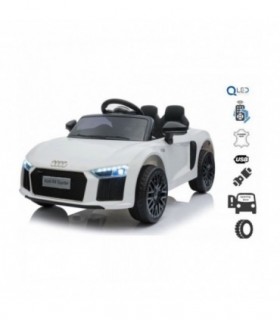 Audi r8 small electrique enfant blanc sous licence d'origine