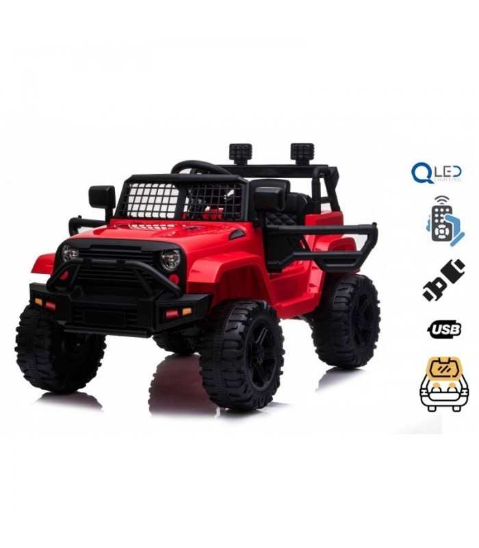 Voiture électrique OFFROAD à traction arrière rouge batterie