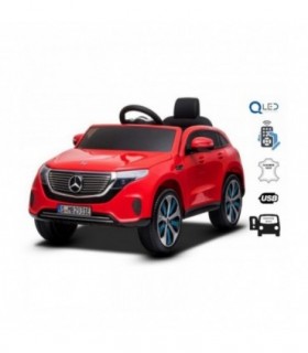 Voiture mercedes bebe 12V Mercedes-Benz EQC rouge sous licen