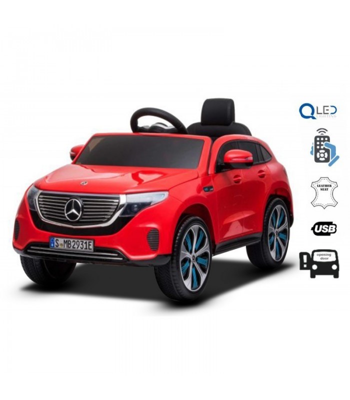 Voiture mercedes bebe 12V Mercedes-Benz EQC rouge sous licen