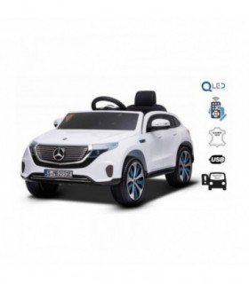 Voiture mercedes bebe 12V Mercedes-Benz EQC blanche sous lic