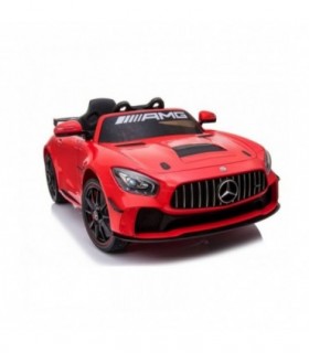 Voiture électrique Mercedes-Benz GT4 rouge avec licence d'or