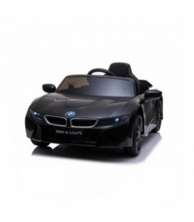 Voiture électrique BMW i8 noire avec licence d'origine siège