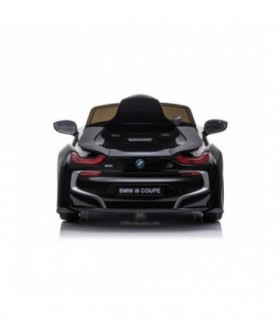 Voiture électrique BMW i8 noire avec licence d'origine siège