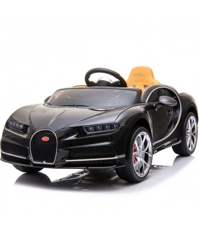 Bugatti Chiron Noir Licence d'origine À batterie Ouverture v